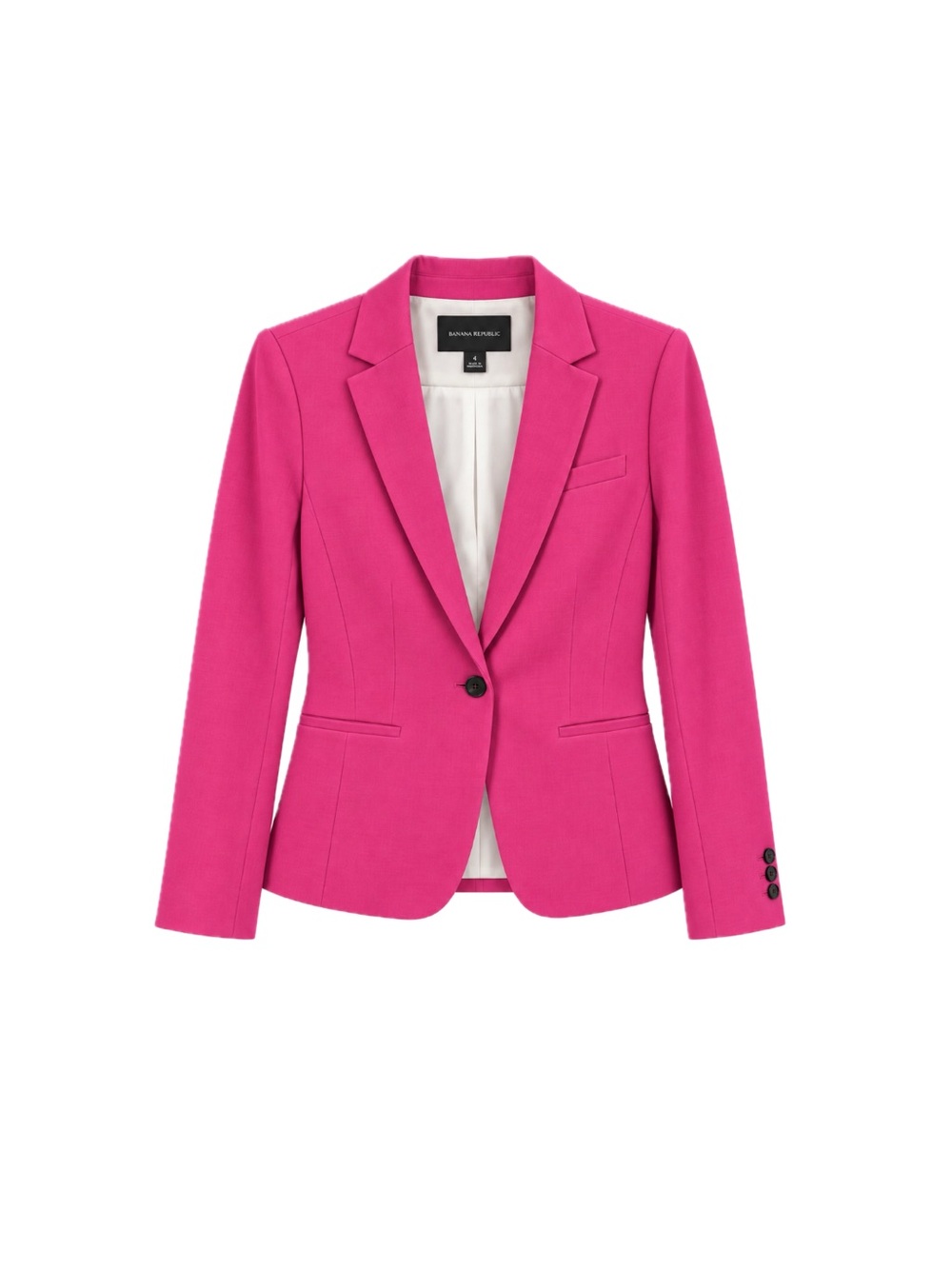 Banana Republic Classic Wool Blazer - Bubblegum Pink, Size 4